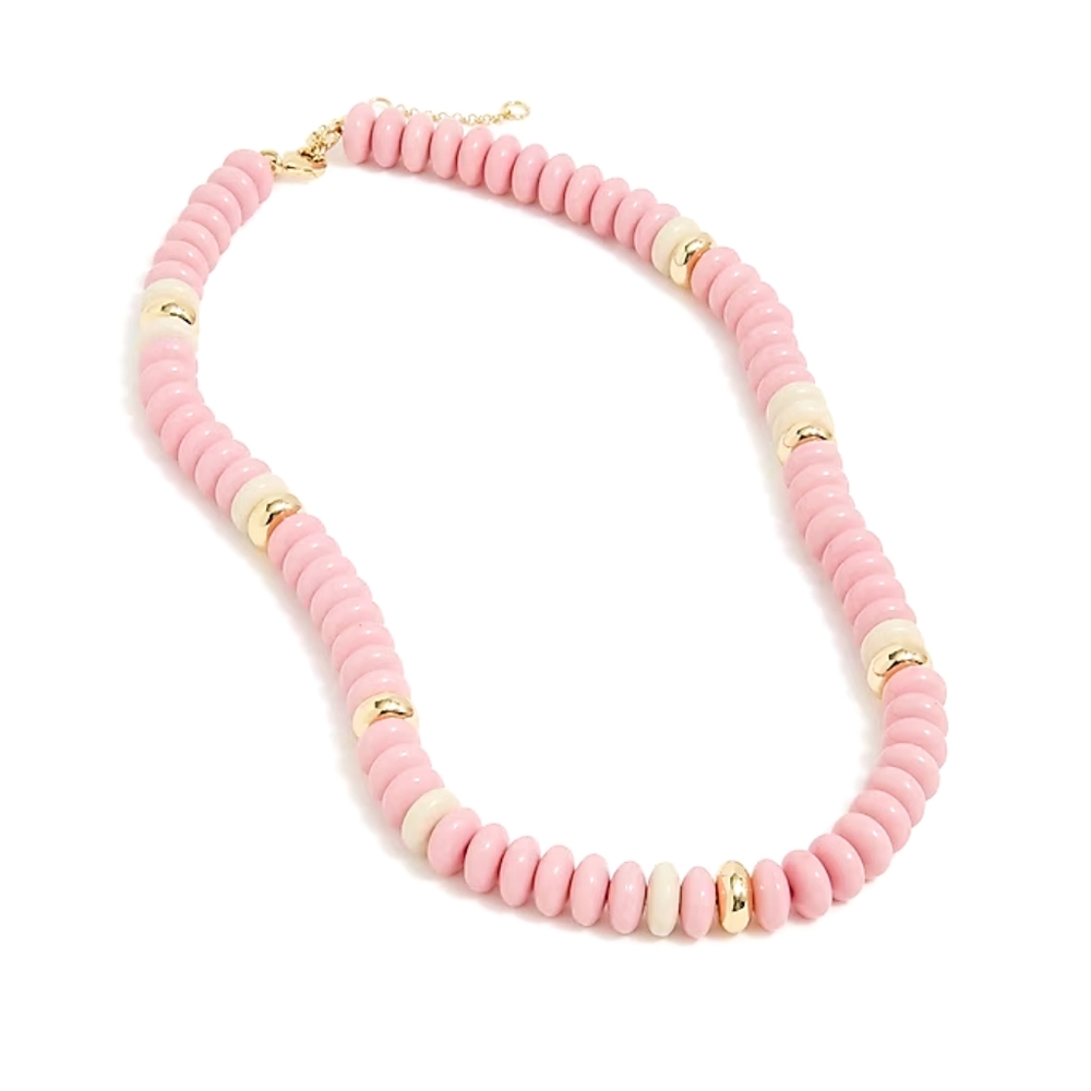 J.Crew beaded necklace, pink